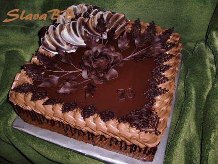 Torta "Čokoládová torta - Chocolatte Cake " cesto: orechové plnka: čokoládová a vanilková váha: 4 kg